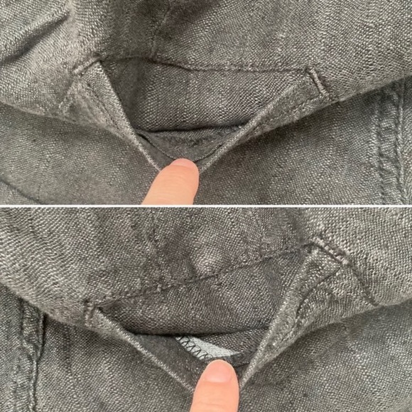 ❌SOLD❌ Free People Linen Shorts Size 0 charcoal grey - Picture 8 of 12